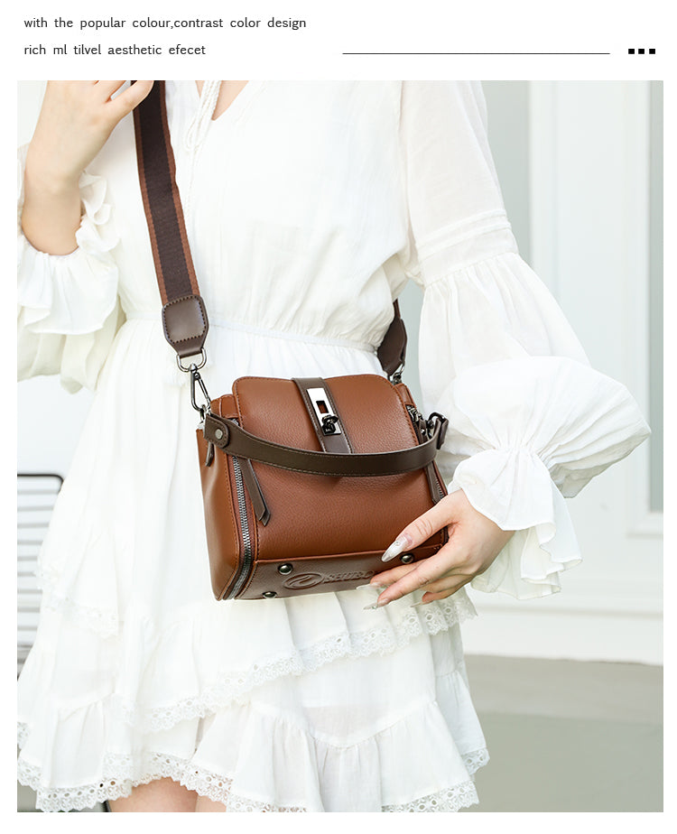 High-quality Messenger Bags For Women Luxury Crossbody Shoulder Bags Female(Brown)