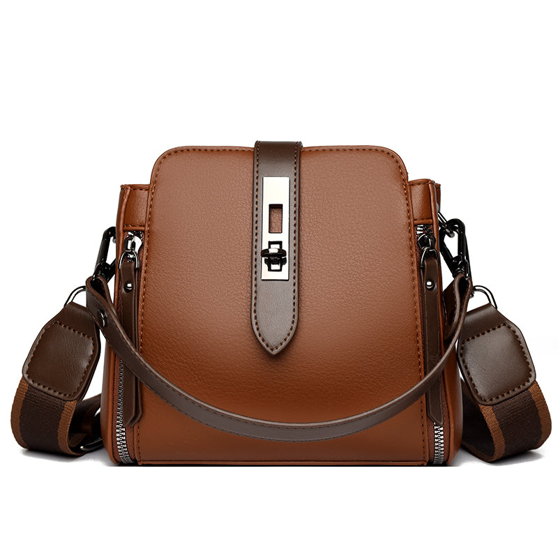 High-quality Messenger Bags For Women Luxury Crossbody Shoulder Bags Female(Brown)